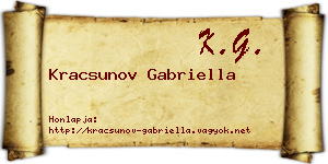 Kracsunov Gabriella névjegykártya