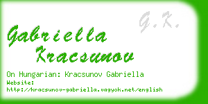 gabriella kracsunov business card